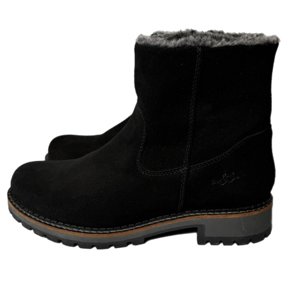 Bos. & Co. Calib Black Suede Boots with Faux Fur lining Size 40 US 9 - 9.5 - Picture 3 of 16